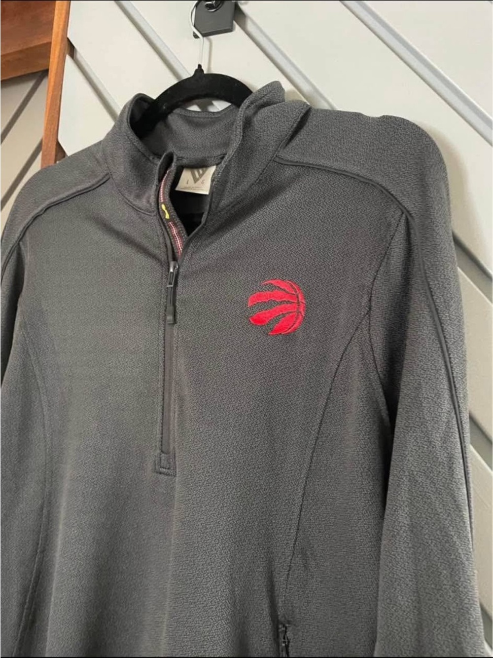 Women's Gray Quarter-Zip Toronto Raptors